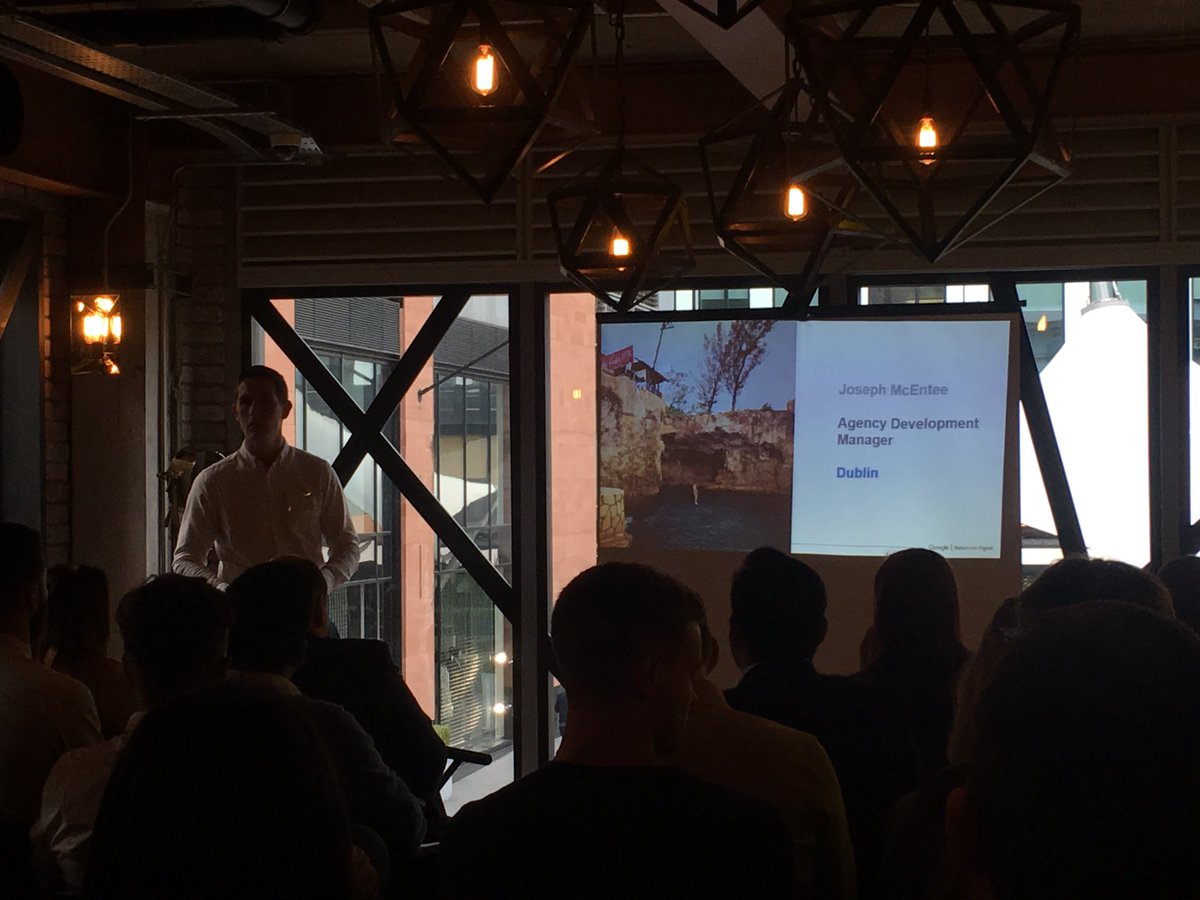 RachyPanda's tweet image. We have thre fabulous Joe McEntee from @googlepartners talking to us lucky ducks this morning. @returnondigital