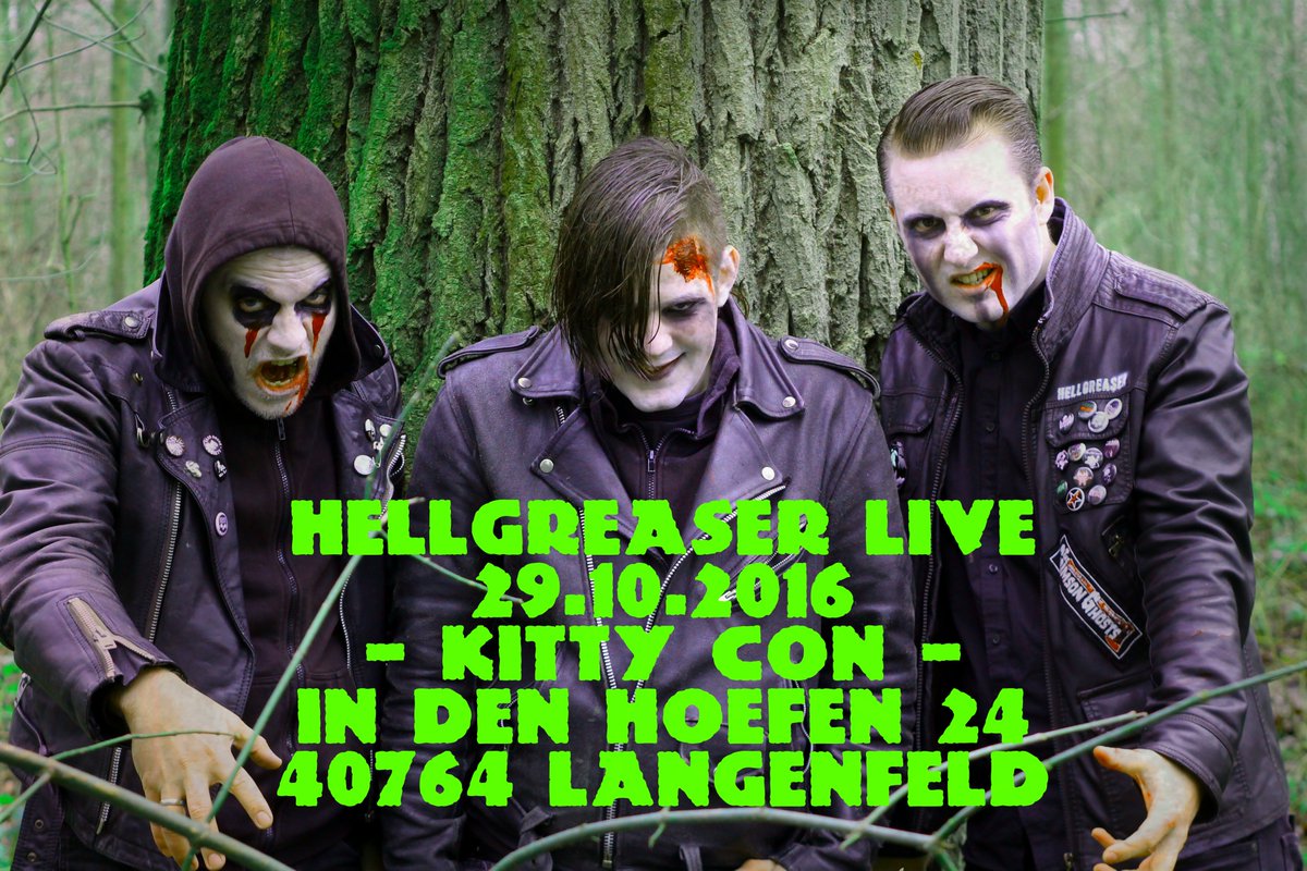 Hellgreaser's tweet photo. NEXT SHOW 29.10.2016,Kitty con, in den Höfen 24, 40764 Langenfeld #hellgreaser #kittycon #horrorpunk #punkrock #scary #Misfits https://t.co/qKZ1JB6yJB