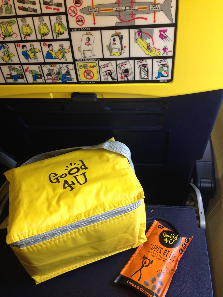 Good4UNutrition's tweet photo. En route with @Ryanair to the @lunchexhibition!😃 Looking forward to exhibiting with @Bordbia #InFlightSnacks 😋 https://t.co/pXJqIYhYv4