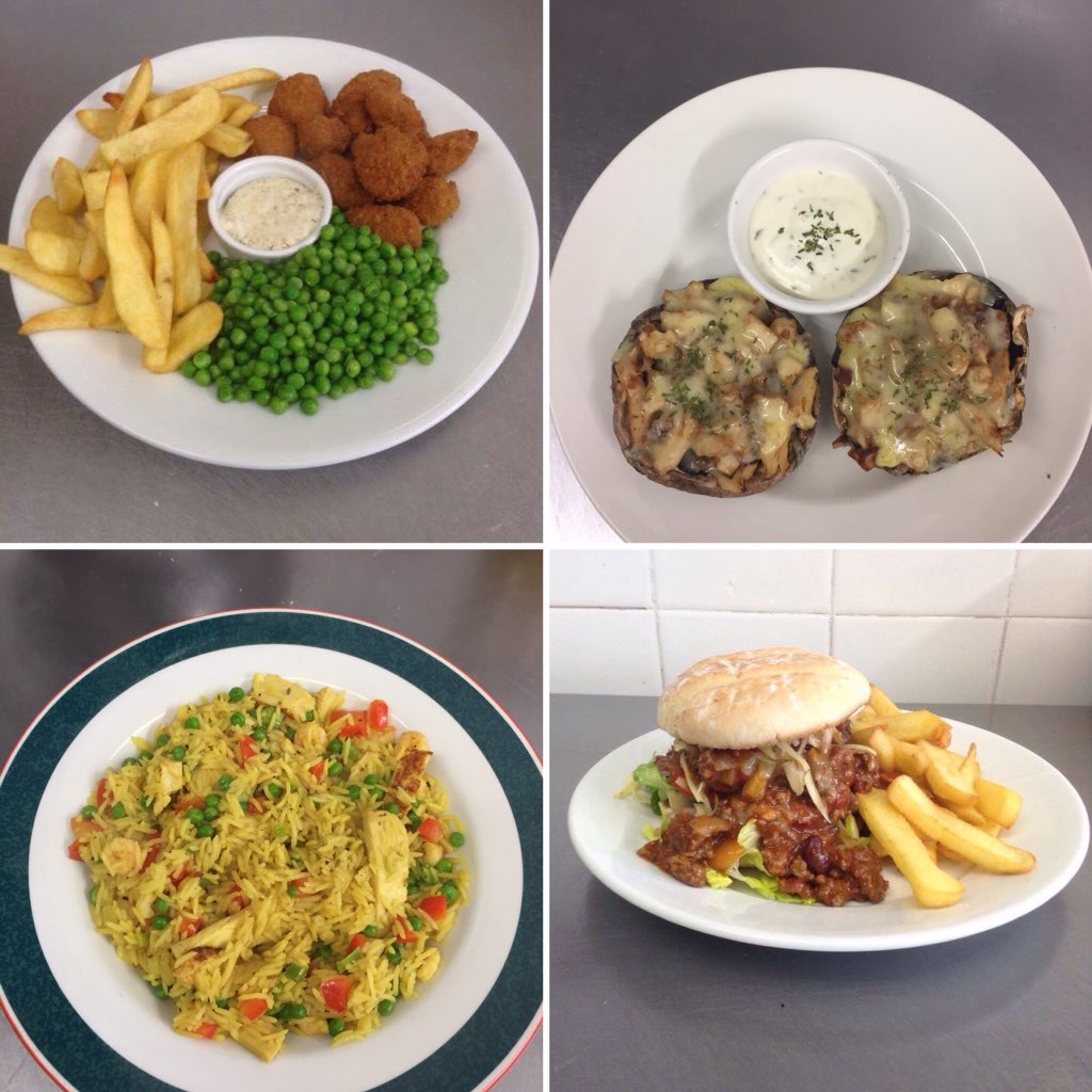 Selection form our new menu scampi, loaded mushrooms, paella and chilli cheese burger #food #newmenu #newtimes #lewes #pub