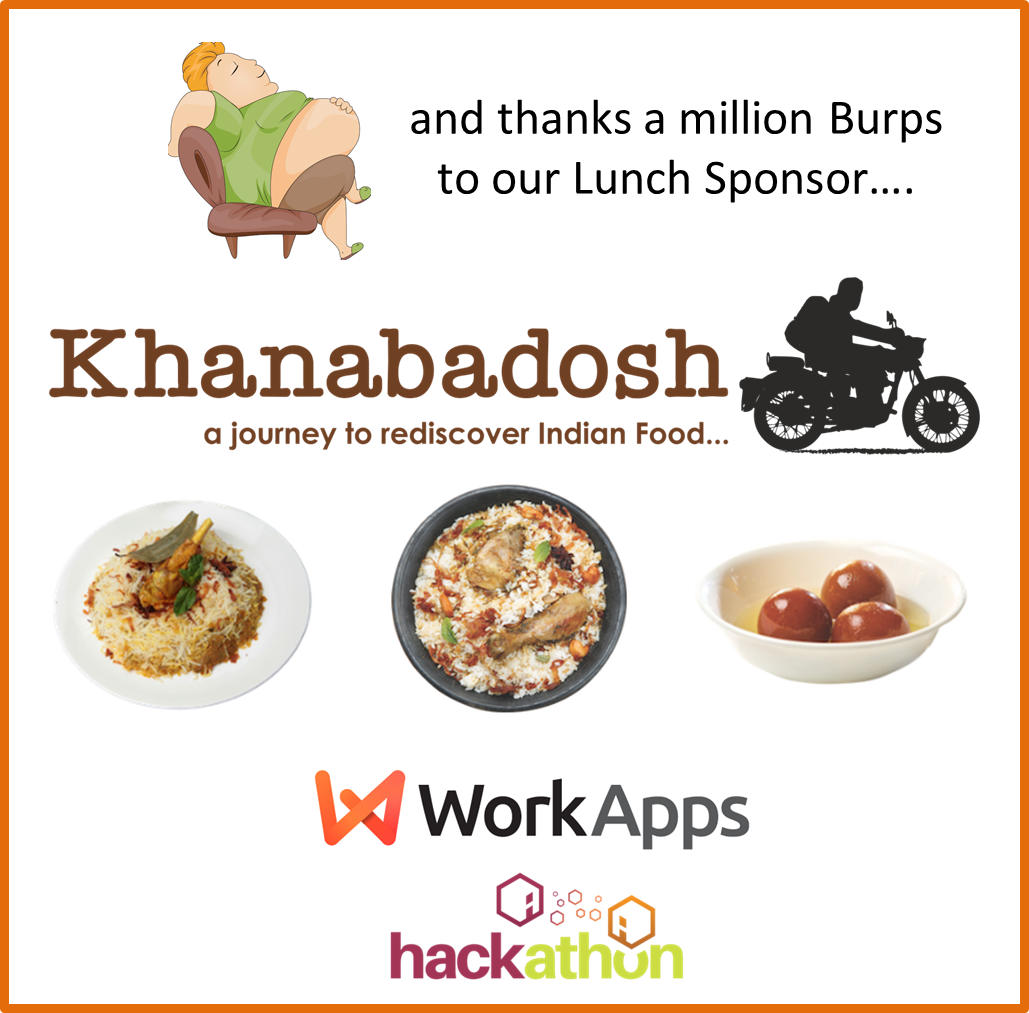 WorkAppsInc's tweet image. Thank you @MainKhanabadosh for an amazing lunch to keep us all in gear for the day! #FirstHackathon