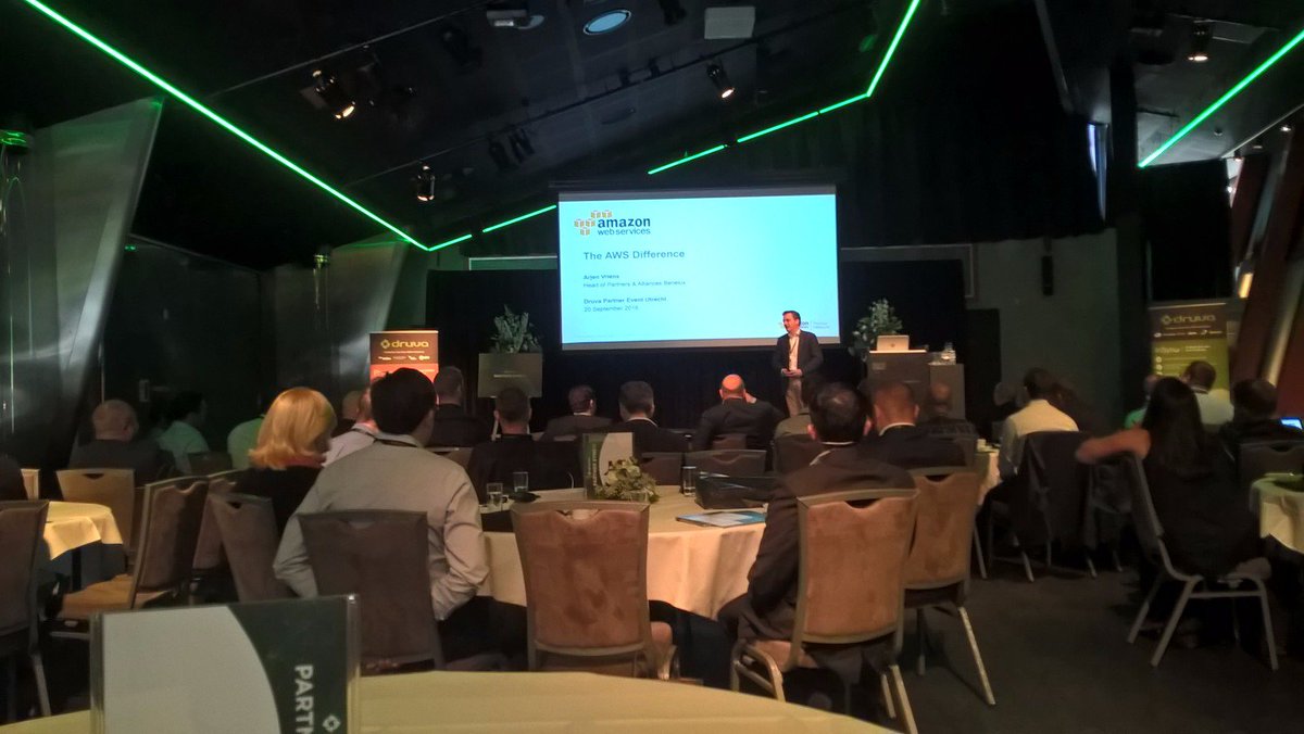 BB_Druva's tweet photo. Arjen Vriens of @awscloud outlines AWS, cloud and the company's vision to @druvainc PartnerSync 2016 #PartnerSync16 https://t.co/ohzEHuhV8I