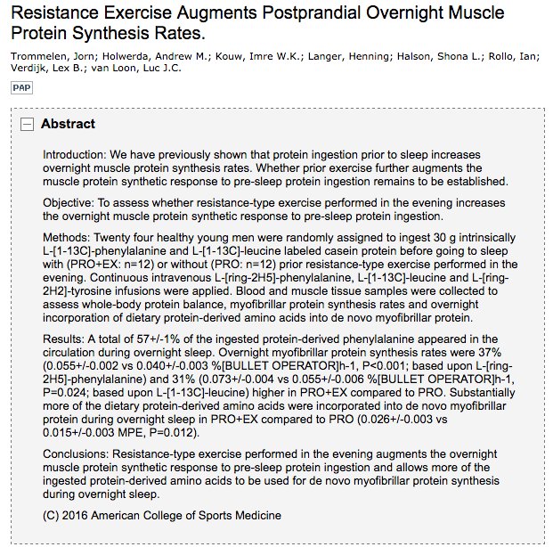 Jorn Trommelen, PhD (@jorntrommelen) on Twitter photo Our new study in <a href="/MSSEonline/">Medicine & Science in Sports & Exercise</a> :
Resistance exercise augments postprandial overnight muscle protein synthesis rates. Our new study in <a href="/MSSEonline/">Medicine & Science in Sports & Exercise</a> :
Resistance exercise augments postprandial overnight muscle protein synthesis rates.