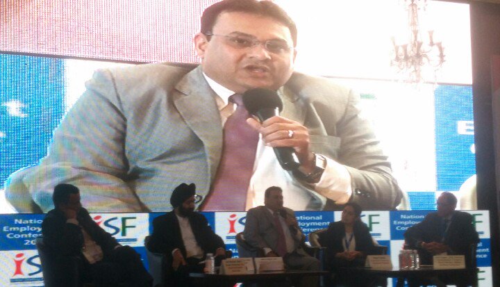 ISFederation's tweet photo. @mehulcollabera moderating Session 4: Challenging the Myth: What is permanent Employment? #nec2016 #letstalkjobs https://t.co/uQUejj7jxg