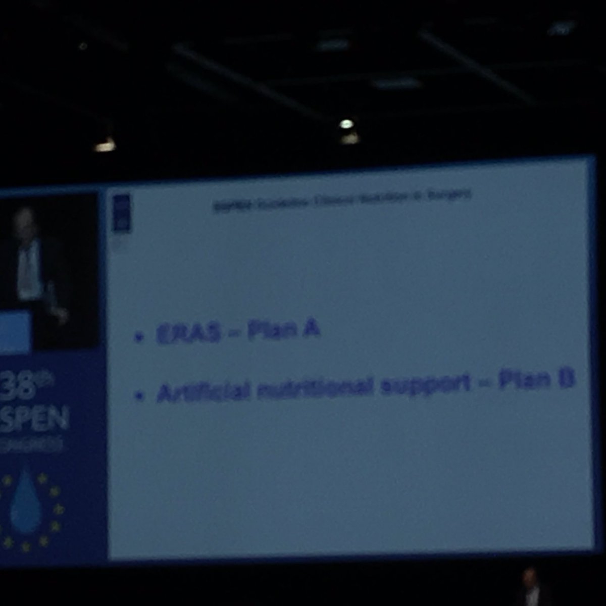 jicurryNI's tweet photo. #ESPEN2016 guidelines for surgery: evidence supporting #ERAS as 1st approach @ERASsocietyUK & combination of immunonutrition for bowel Sx https://t.co/TTKf18RtfL