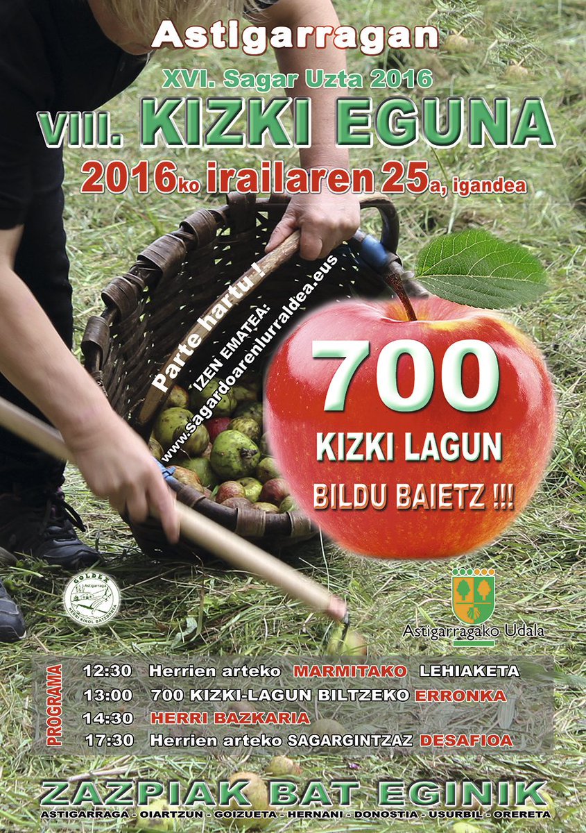 sagardoegunaore's tweet photo. Gogoratu Irailak 25 VII.kizki eguna.Erronka #Astigarraga #Orereta #Oiartzun #Donostia #usurbil #Goizueta https://t.co/bzxZvN8KmE