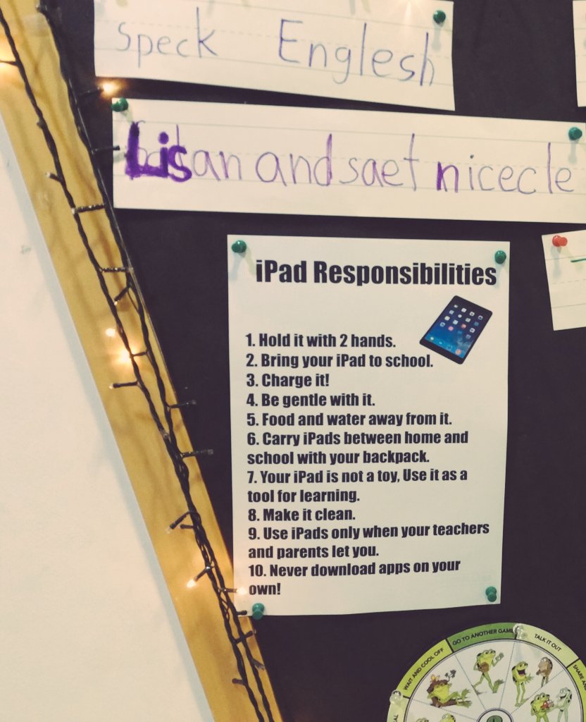 Miss_C_Marks's tweet image. Love how some classes come up with their own set of iPad responsible use guidelines ... #EdTech #iPads #SharingAndLearning #DigCit👍👍👍