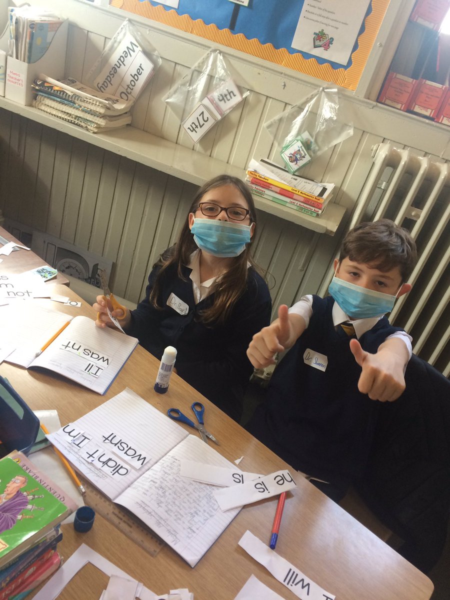Elmvaleprimary's tweet photo. P6S have become word doctors and are working in 'Contraction' Surgery. Can they heal our contractions? #ActiveLiteracy #WordDoctors #Fun https://t.co/qurnxyE9GP