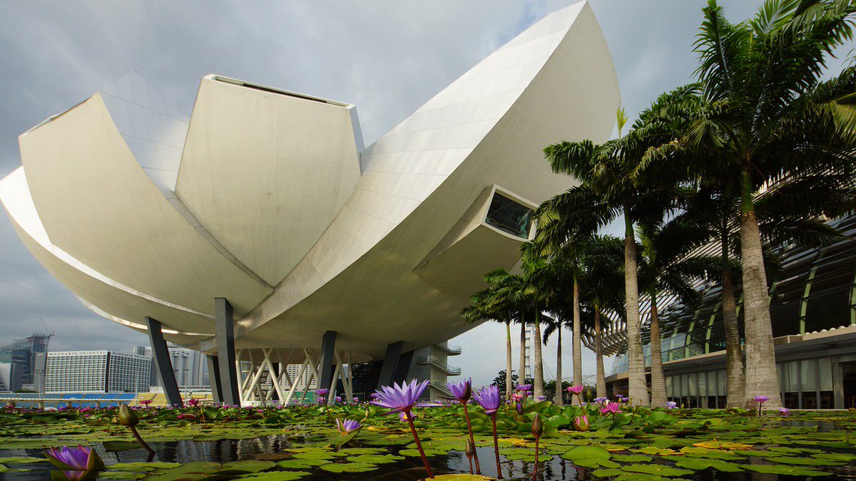 Did you know that the lotus shaped ArtScience Museum in #Singapore can collect water and light for the museum's use? #travelfacts