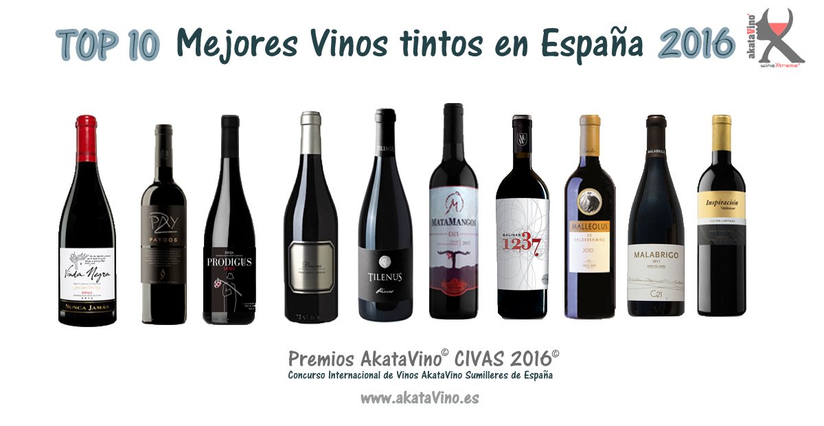 akataVino's tweet photo. Desvelamos el #TOP10 de los Mejores #vinos de #España 2016 selección Concurso Internacional AkataVino #CIVAS2016
https://t.co/9lPYt2tMss https://t.co/anI38285YD