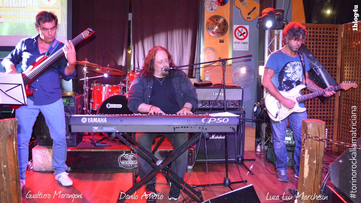 GigiMorello's tweet photo. #torinorockallamatriciana #CRI #GualtieroMarangoni #LucaLuxMarchesin #DaniloAmerio #GigiMorello #drummer #drumlife #IPlayYamaha #fender https://t.co/H5e0Dlzj6M