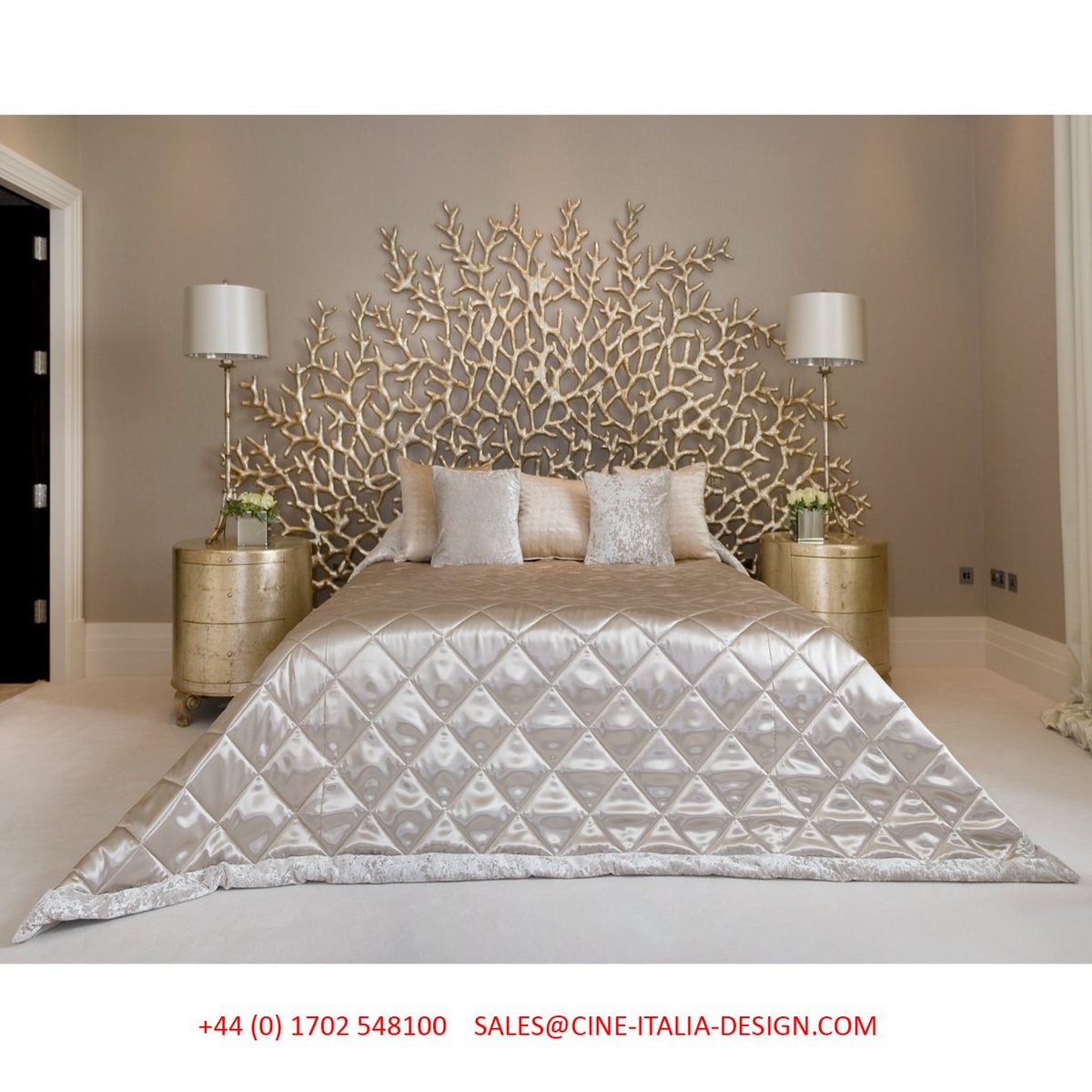 Even a headboard can be a work of art.  Project by Cine Italia Design Ltd.