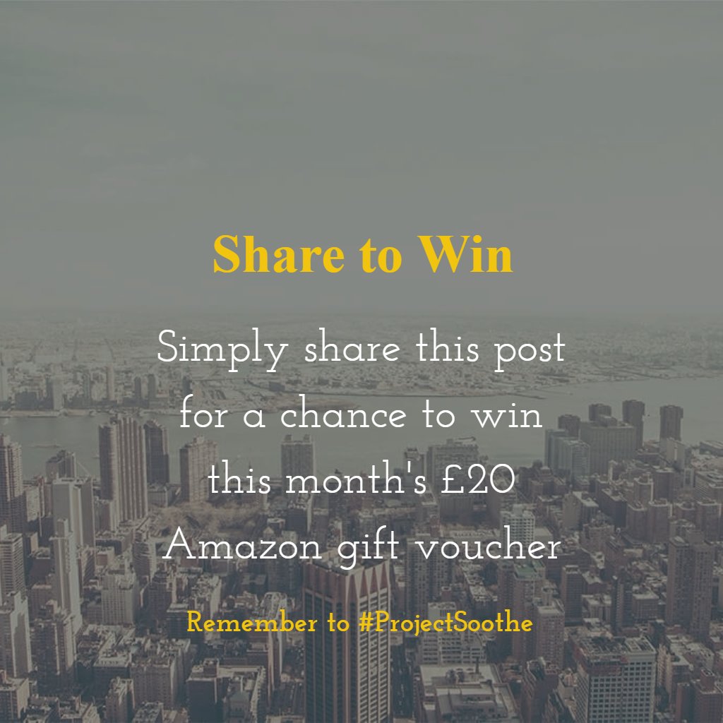 ProjectSoothe's tweet photo. Share & #projectsoothe to enter our competition. Winner announced 30th Sept. Good Luck! https://t.co/6M2xHRXdrw https://t.co/4jZNMsDuDy
