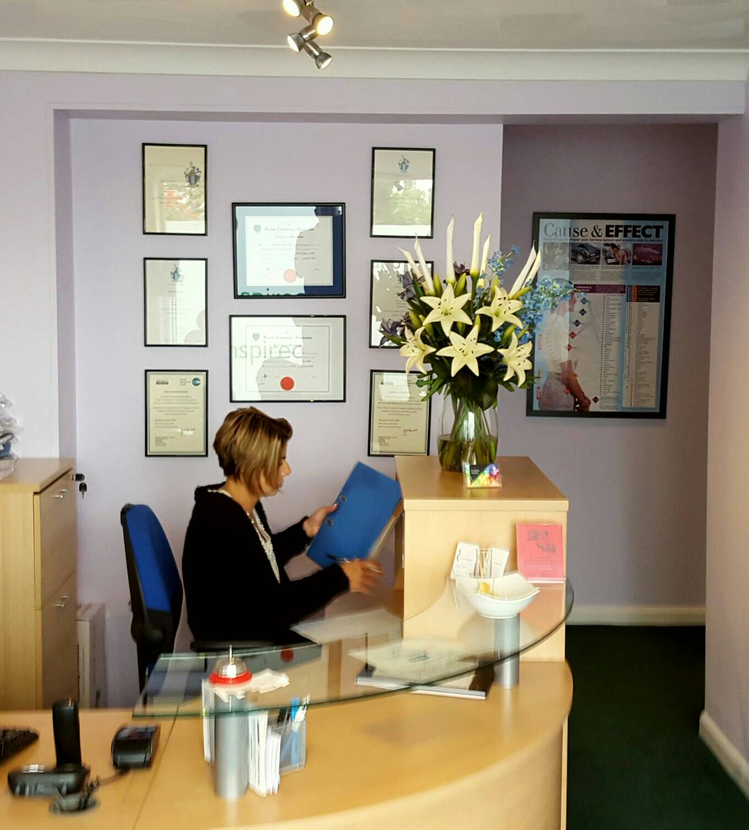 Flowers looking lovely at Inspire Chiropractic #floralimage #freeforaweek