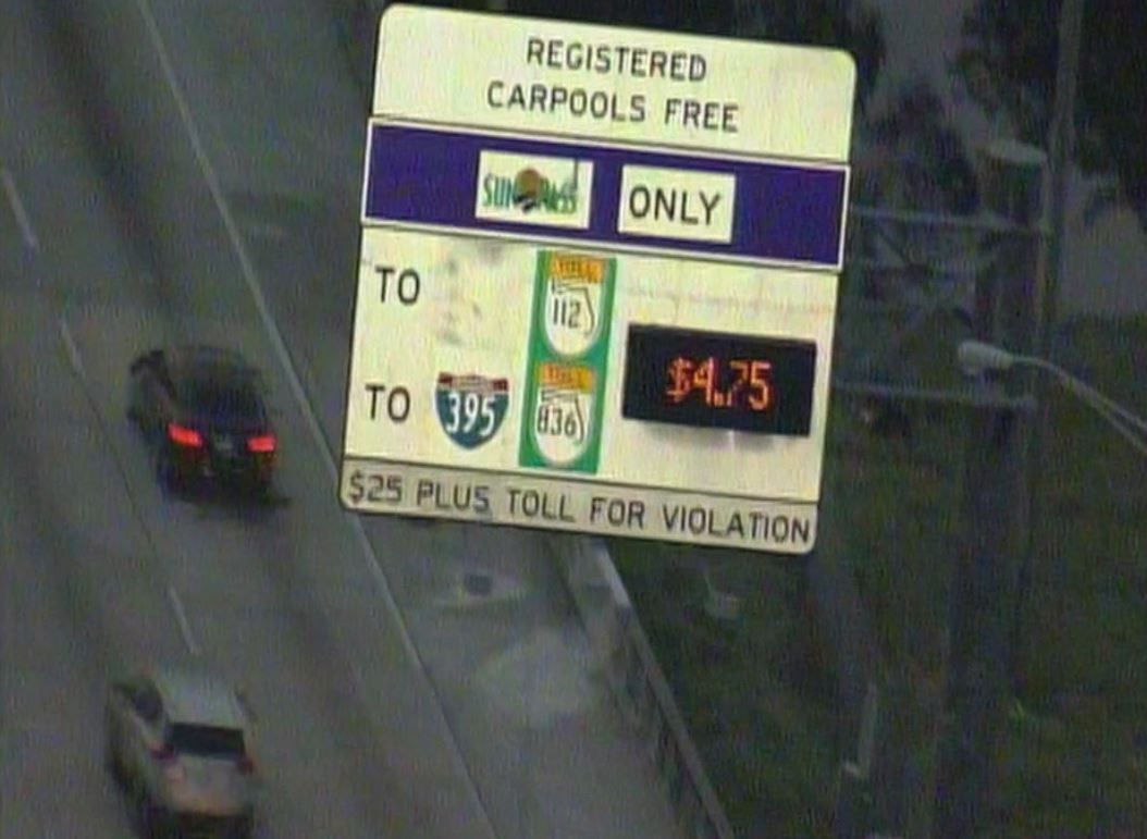 Express lanes at $4.75 !! #traffic https://t.co/6ez640kygg