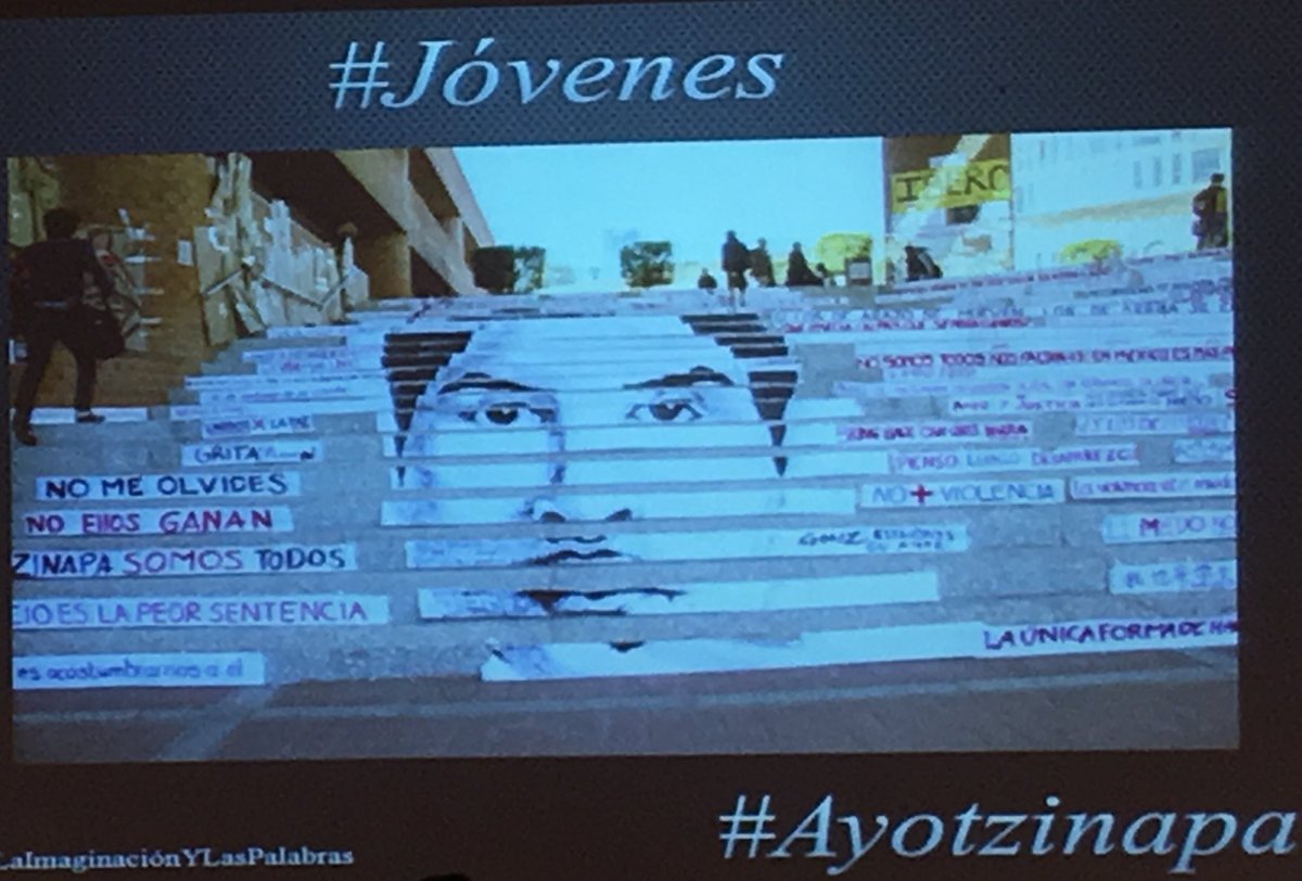 AndreaVarasL's tweet photo. Ayotzinapa como asignatura pendiente! @M_CruzMartinez #LaImaginaciónYLasPalabras https://t.co/DjN8qS32Un