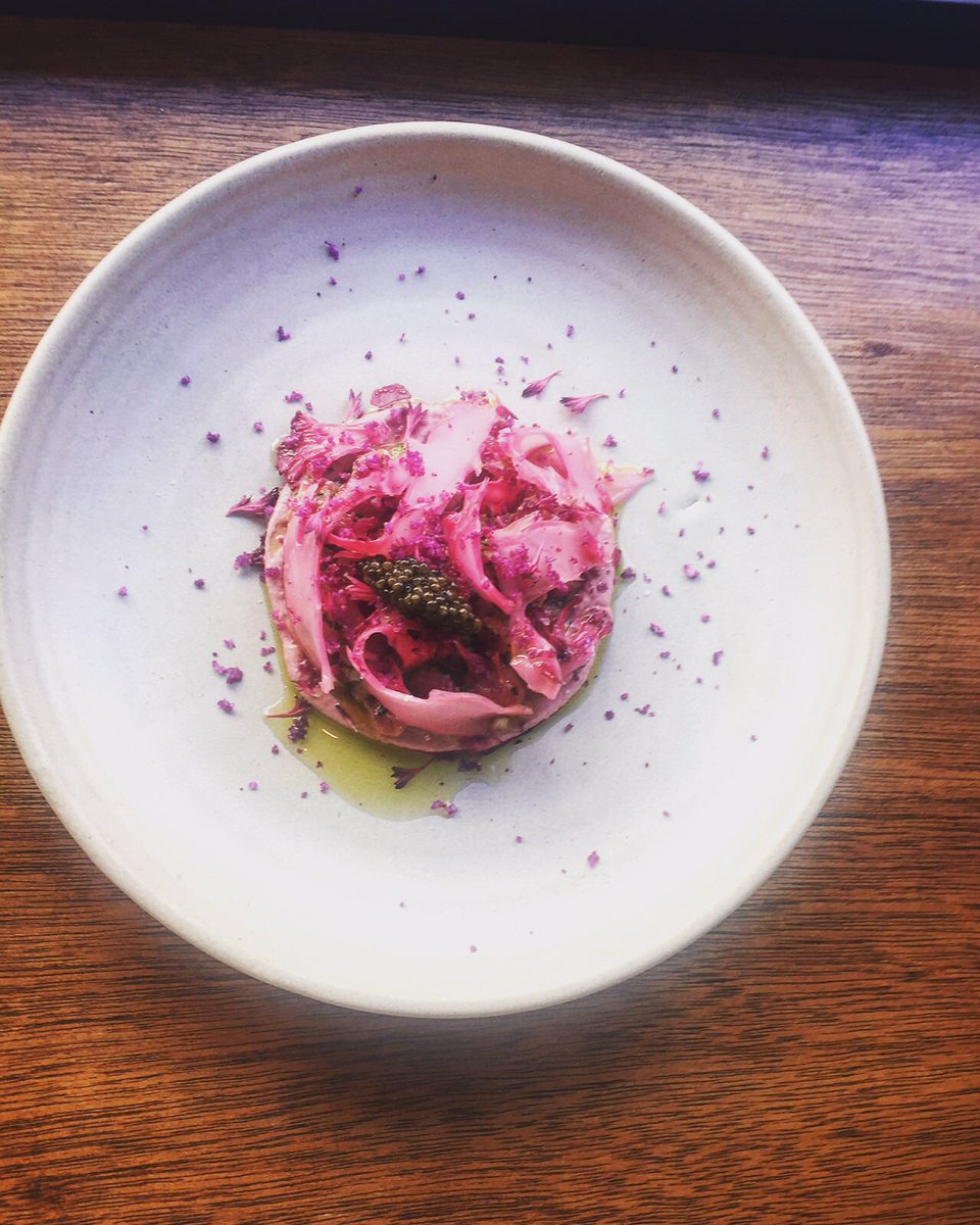 Tartare of rose veal, purple cauliflower, horseradish &amp; English caviar