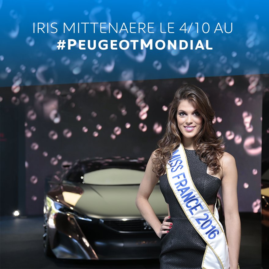 PeugeotFR's tweet photo. @MissFrance , l’ambassadrice de la beauté à la française vous donne RDV au #PeugeotMondial. Notre atout charme ! https://t.co/TX9D9nyVOd