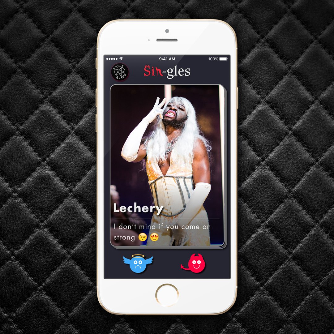 TheRSC's tweet photo. Take a look at this lusty sin's dating profile. Would you swipe right? #RSCFaustus https://t.co/wMMQVpnnxJ