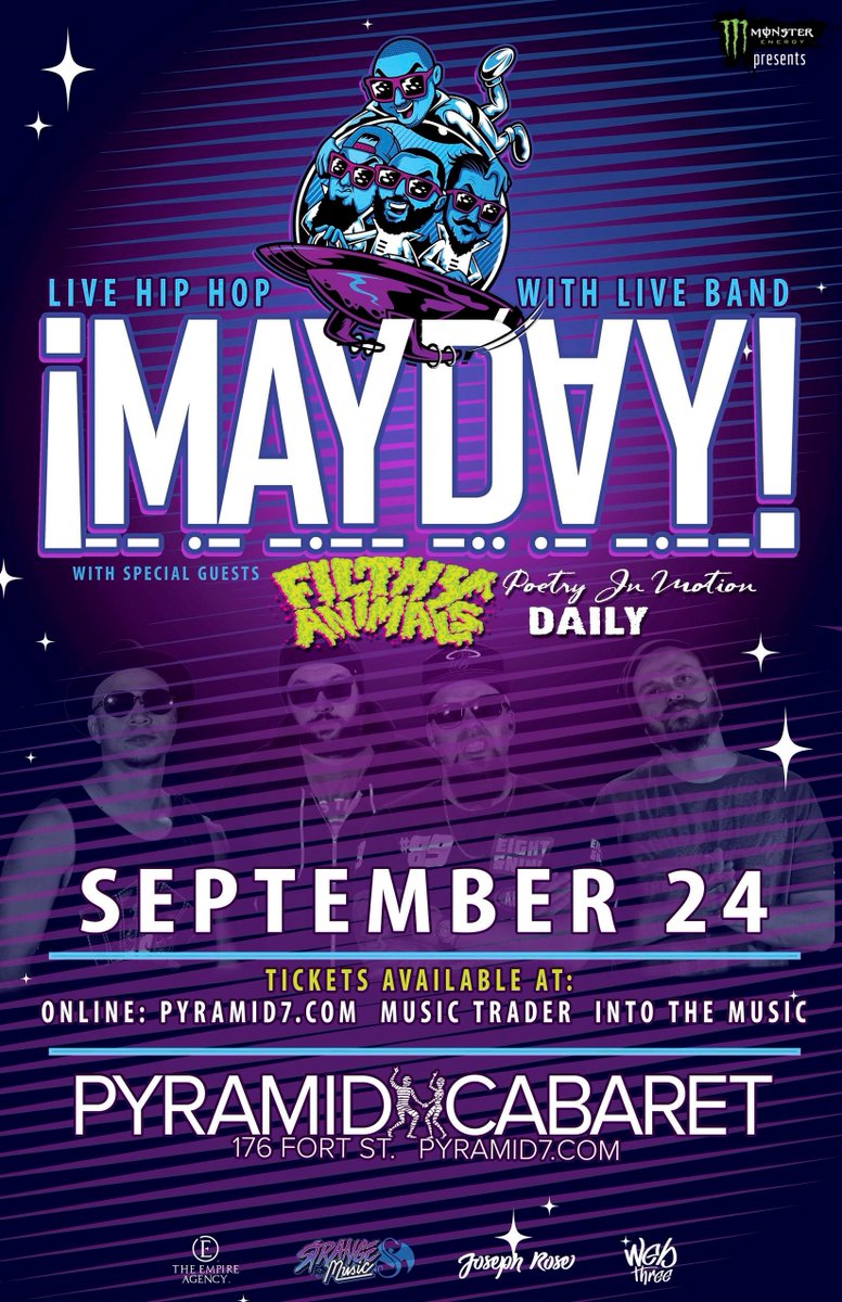 Daily204's tweet photo. Pumped to announce this one, Daily Opening for @MAYDAYMUSIC Sept 24th at the @pyramidcabaret #HipHop204 #Winnipeg #DownWithDaily #PegCity https://t.co/p1JETPGBv4