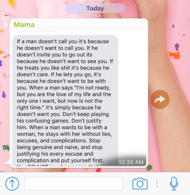 syifaanad's tweet photo. mama sent this as a reminder to all of her daughters because deep down she knows better https://t.co/MhyO5R4P5x