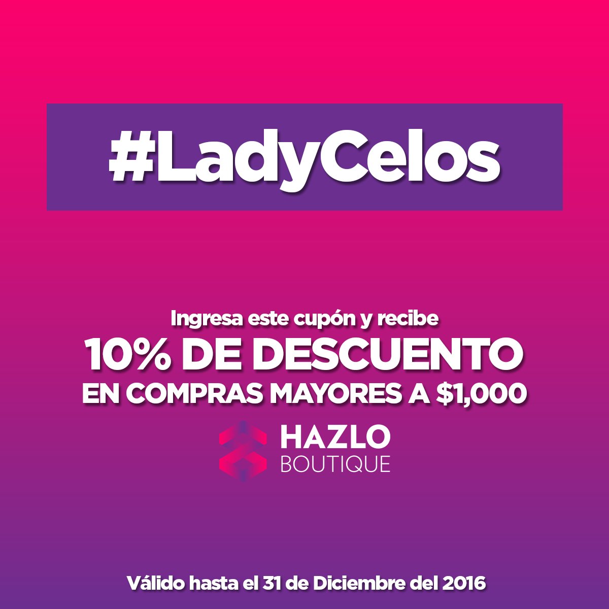 ¡SI LO VAS A HACER, HAZLO BIEN!
Visita nuestra Boutique ---> goo.gl/6VVbbR
#LadyCelos
