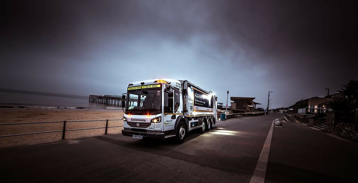 Fleetclear's tweet photo. Read about @bournemouthbc new super-safe super-size refuse truck https://t.co/CLK1S3yod8 … @Dennis_Eagle #cyclear https://t.co/jGJtwFmshJ