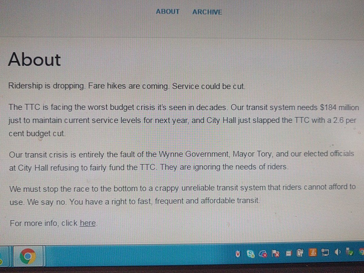 The #TTC is facing a transit crisis. Learn more &amp; tell gov they can't ignore the needs of riders!soefficientithurts.com #SoEfficientItHurts