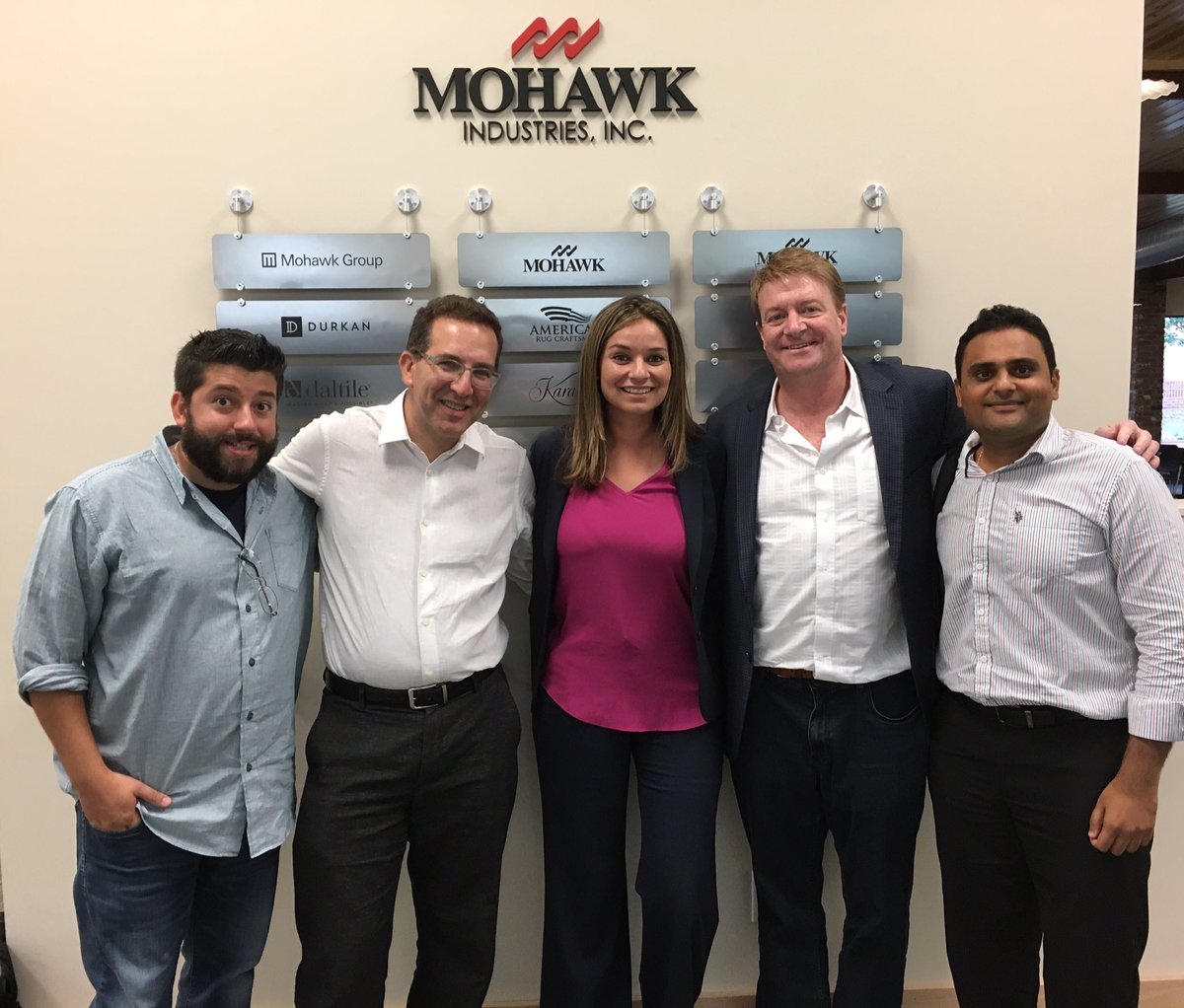 FloorForce's tweet photo. Meet the FloorForce #DreamTeam as special guests while visiting Mohawk Industries in Calhoun, Georgia. #FloorForce #Mohawk https://t.co/W2JfYeswtT