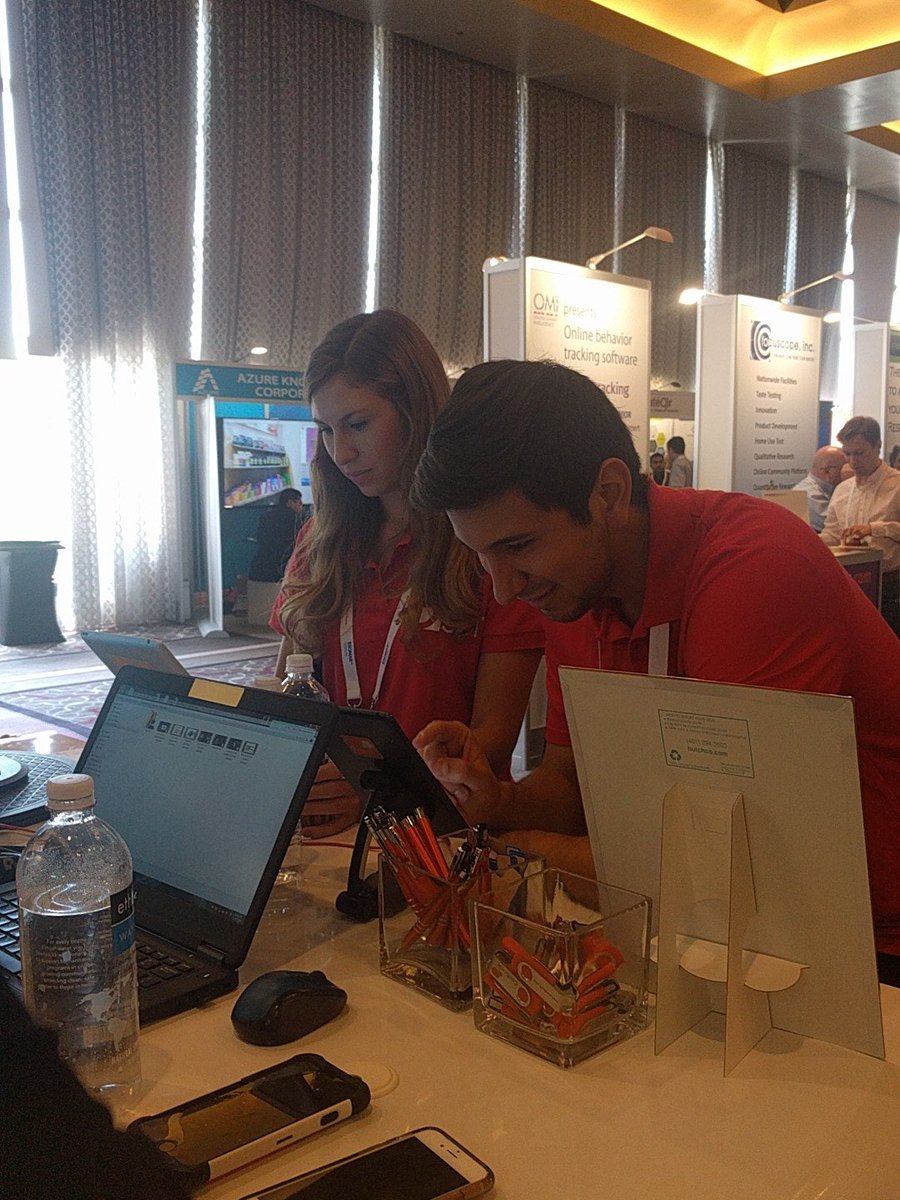 HollyNCarter1's tweet photo. Couple of #millennials contributing their thoughts about the future if MR with #insight2036 @confirmit #ESOMAR https://t.co/zYqU4mUbBX