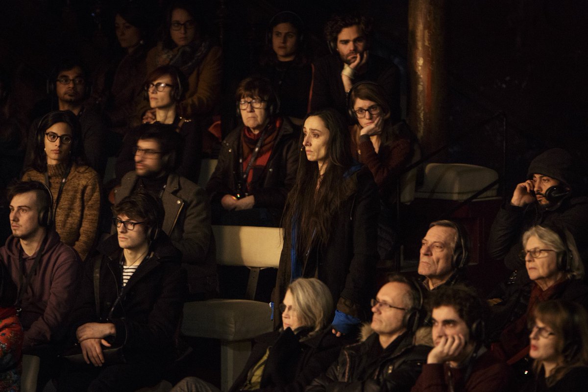 princetonarts's tweet photo. The audience for "Dans la Solitude des Champs de Coton" will listen w/ headphones in the #PrincetonU chemistry lab 
https://t.co/Jh4mPWjykL https://t.co/stWDHj8HvP