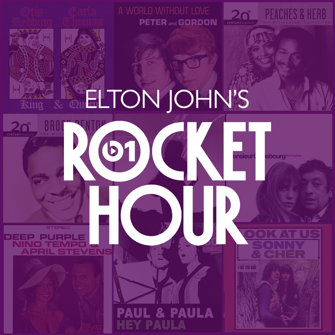 eltonofficial's tweet photo. #RocketHour is repeated today from 2pm GMT/6am PST. Join Elton for Part 1 of this Duets Special - only on @Beats1 https://t.co/vsQp18q83D