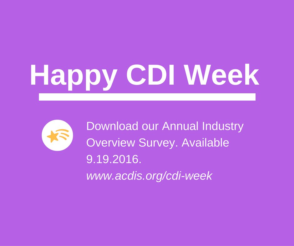 ACDIS's tweet image. Download your copy of the #CDIWeek Industry Overview Survey today! ow.ly/YCUC304i2Tc
