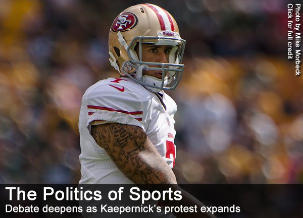 SC1_Adrian's tweet image. What&apos;s the line between #politics and #sports? Read the Paul Johnston take!
#Kaepernick #anthemprotest