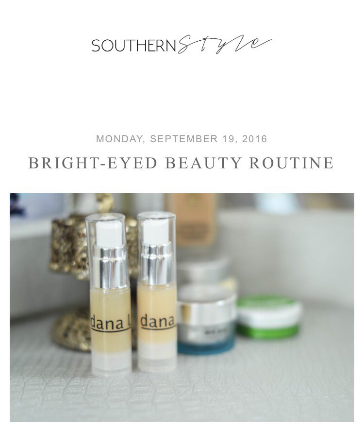 shopdanaL's tweet photo. Thanks to @aSouthernStyle for the great review of #danaL Skincare! #brighteyedbeautyroutine #yourchicbeautyboutique https://t.co/Ot1CoH8pXa