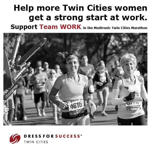 dfstwincities's tweet photo. Walk, run, cheer, or donate to support #teamworktc as we join #tcmarathon. Anything helps! https://t.co/3n3o2HrvWY https://t.co/ATtqFIAn1l