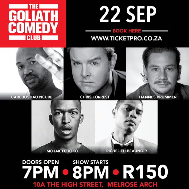 StarshipImprov's tweet photo. We'll be at @Goliath_Goliath on Thursday!! With @ChrisForrestSA @richelieub @vittorioleo &amp; @RyanWhittal https://t.co/v9HfpapNFe