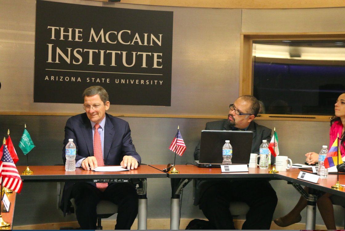 McCainInstitute's tweet photo. Yesterday Amb. Marc Grossman, former Under Secretary of State for Political Affairs, shared leadership lessons w/ the NGL cohort #NGL2016 https://t.co/a6nm0HbHQu