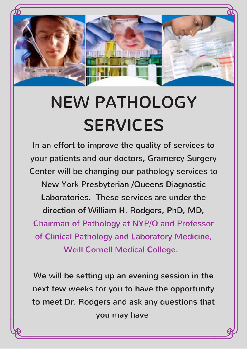 New Pathology Services, Discover the Gramercy Difference! gramercysurgery.com
