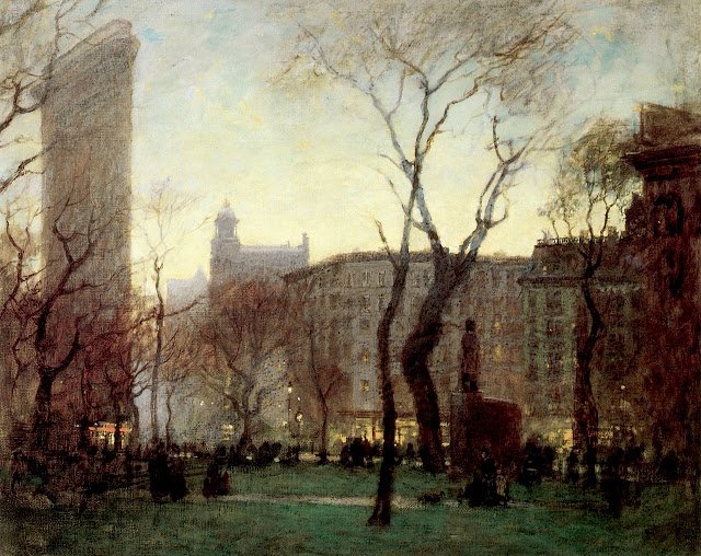 k_vanvoorhees's tweet photo. 'Flatiron Building' ~ Paul Cornoyer (1864-1923), oil on canvas, Private collection #Flatiron50 #landmarking https://t.co/fdMfGysYuh