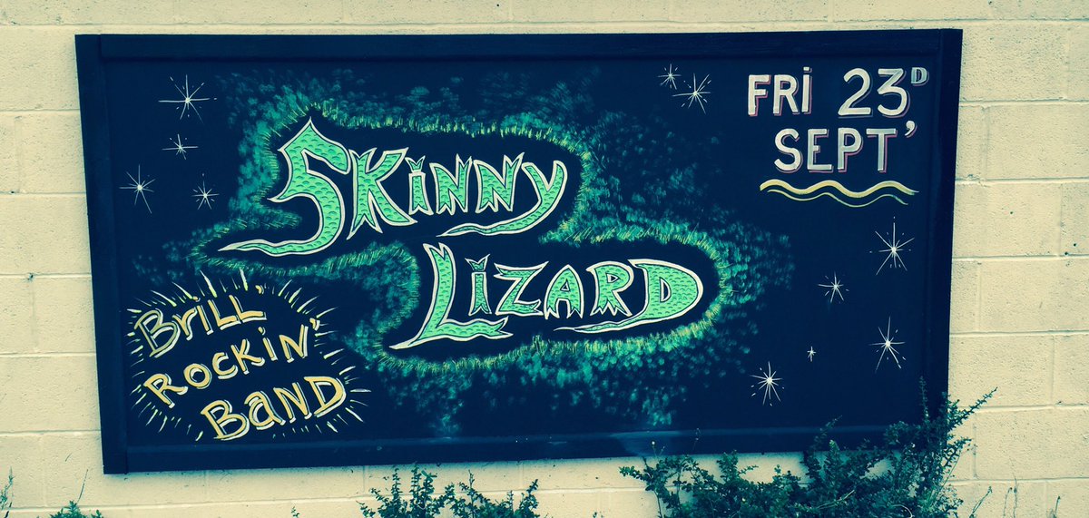 SKINNY LIZARD LIVE HERE FRIDAY 23rd SEPT!!!!
Fantastic Rock and Roll band, we look forward to seeing you