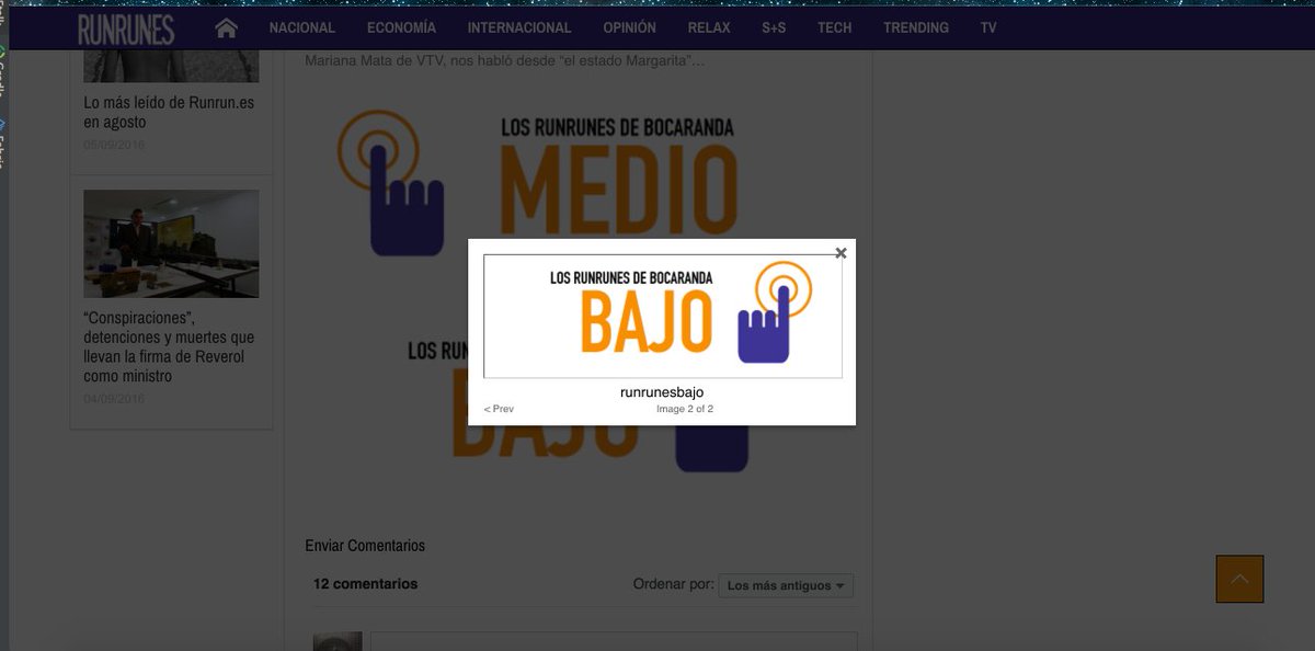 iamjff's tweet photo. @nelsonbocaranda No se puede acceder a la parte baja de los runrunes de hoy. https://t.co/elqaEWQrA3