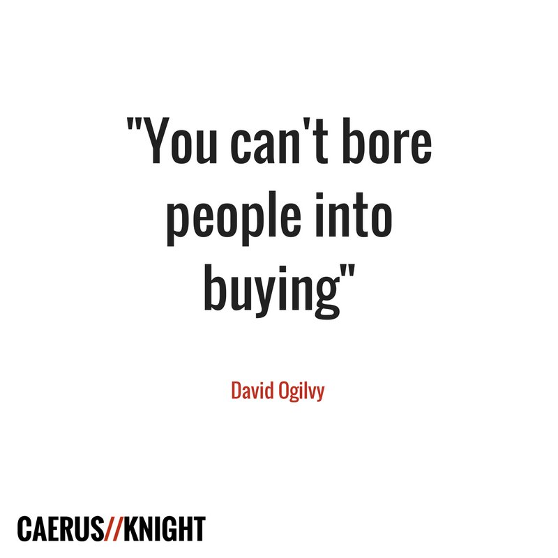 CaerusKnight's tweet photo. #quoteoftheday #DavidOgilvy #marketing https://t.co/Q0GwE9V3xz