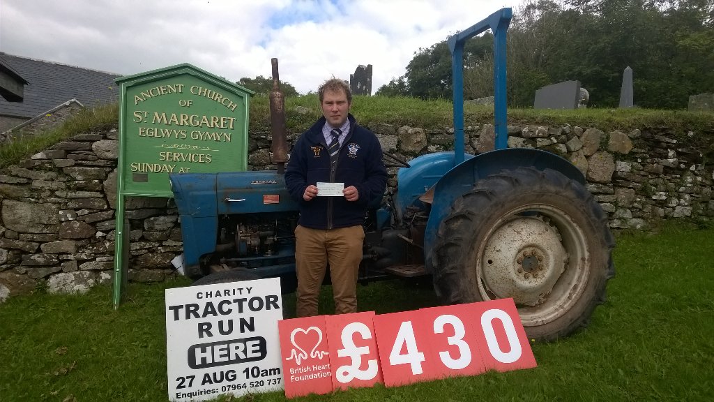 BHFCymru's tweet photo. Thanks to members of Eglwyscummin church  for organising a tractor run and raising £430.  #pendine #carmarthenshire https://t.co/mJDUFx3tp4