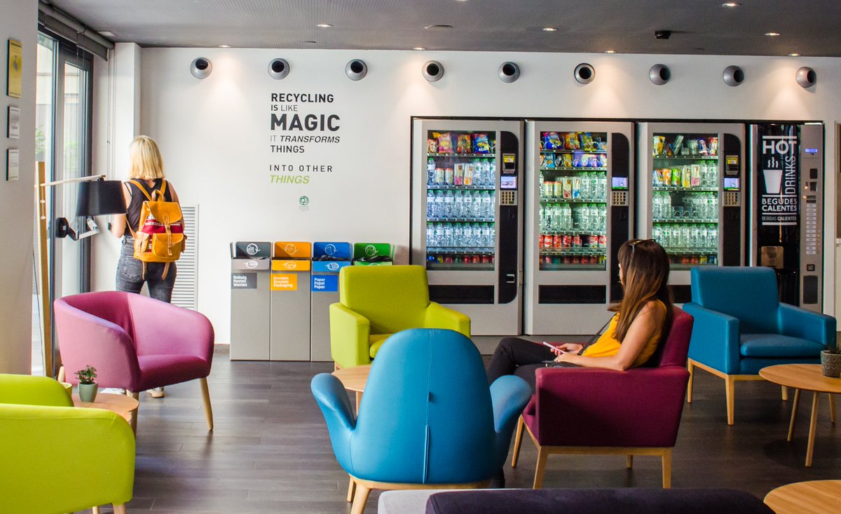 MutBcn's tweet photo. RECYCLING IS LIKE MAGIC y otras frases bonitas de nuestros copys creativos en los nuevos vinilos del Hotel Andante. https://t.co/Z1rnBDIRrI