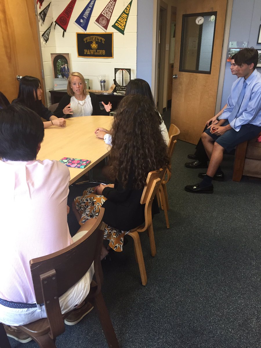 The day continues on with Meg Grover @millbrookschool coming to visit! Excited to have Ms. Grover here!  #actionpackedday #Rectory9thgrade