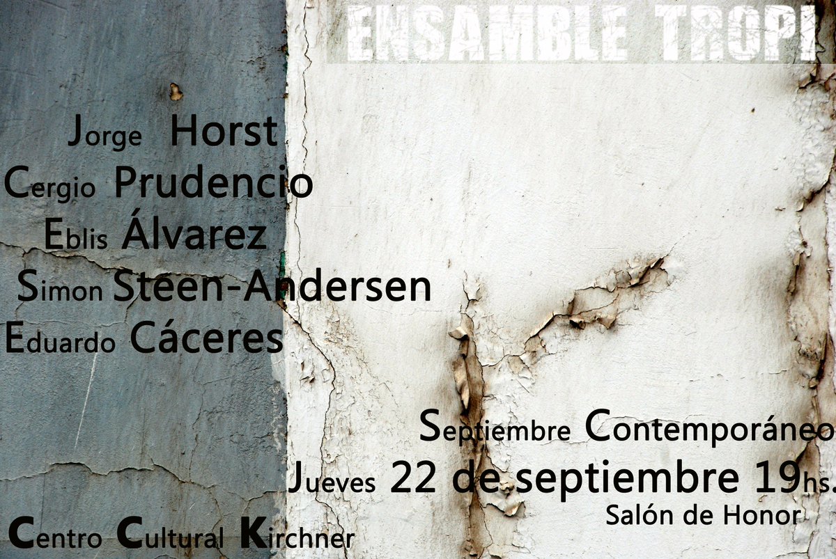 Jueves 22 de septiembre, 19hs. Centro Cultural Kirchner. Salón de Honor