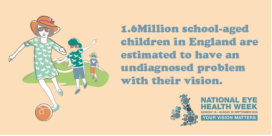80% of learning is visual. Make sure your child can see clearly. Eye tests for under 16s are free on the NHS #kidsgofree #eyeweek