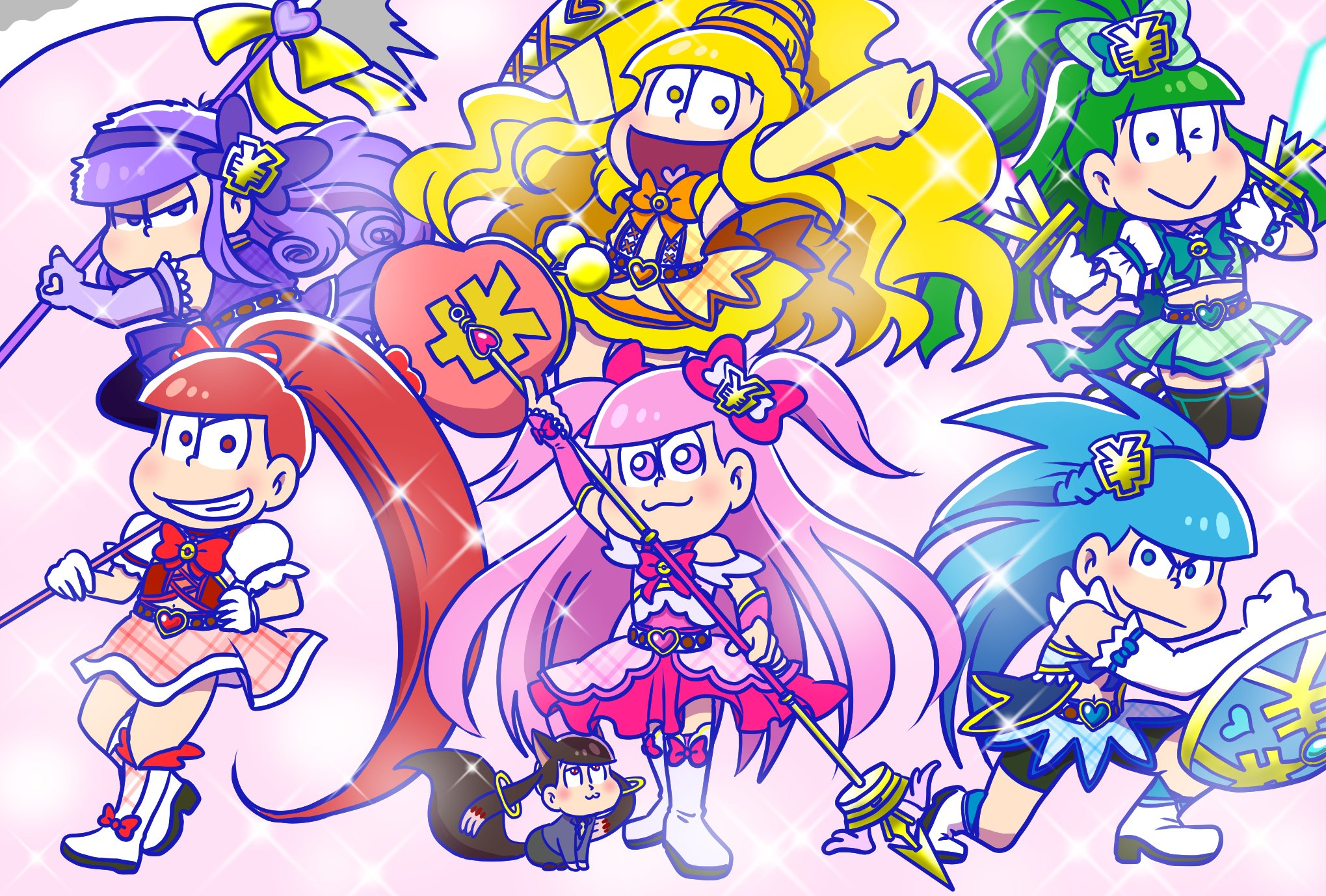 のの 松アカ 魔法少女6つ子 集合 プリキュアっぽくピンクのトド松がセンターです あつしくんはどんな姿になってもあつしくん T Co Vlxmhrtv65 Twitter のの 松アカ 魔法少女6つ子 集合 プリキュアっぽくピンクのトド松がセンターです あつしくんはどんな姿になってもあつしくん T Co Vlxmhrtv65 Twitter