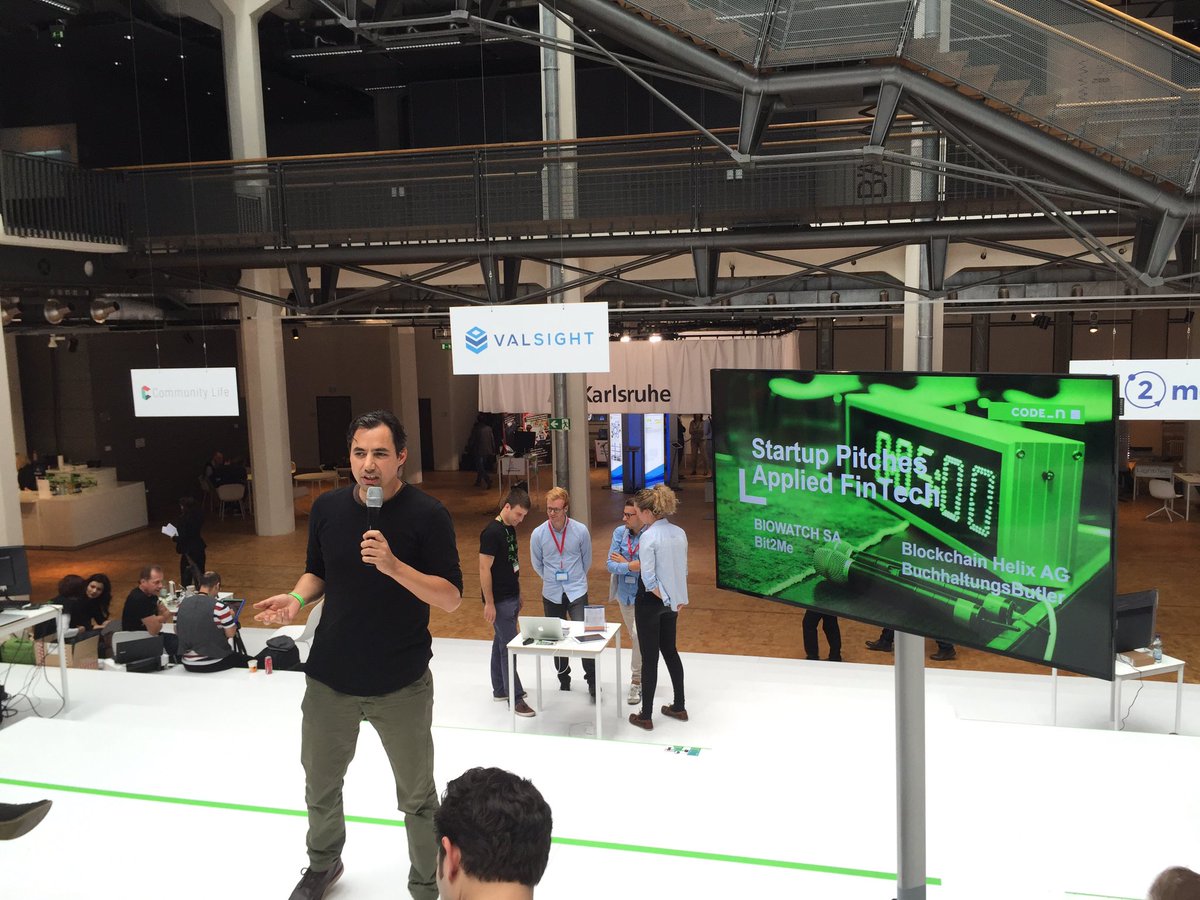 gft_de's tweet photo. Tolle Pitches von unseren #FinTechs! @biowatch1 @Bit2MeAPP @BlockchainHelix @BuhaButler #CODE_n #newNew https://t.co/nPihT1R2zH